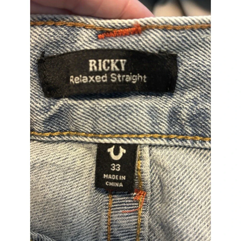 New True Religion Ricky Relaxed Straight W33 Raw Hem Shorts Retail $80